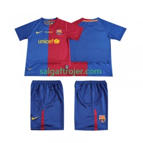 FC Barcelona Champions League 2008 2009 Fodboldtrøjer Børn Retro Hjemmebanesæt Kort ærmer